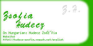 zsofia hudecz business card